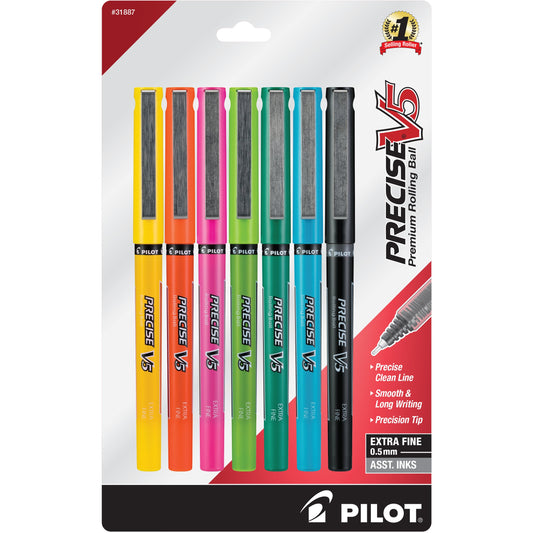 Pilot Precise V5 0.5mm Rolling Ball Pens - Assorted Ink