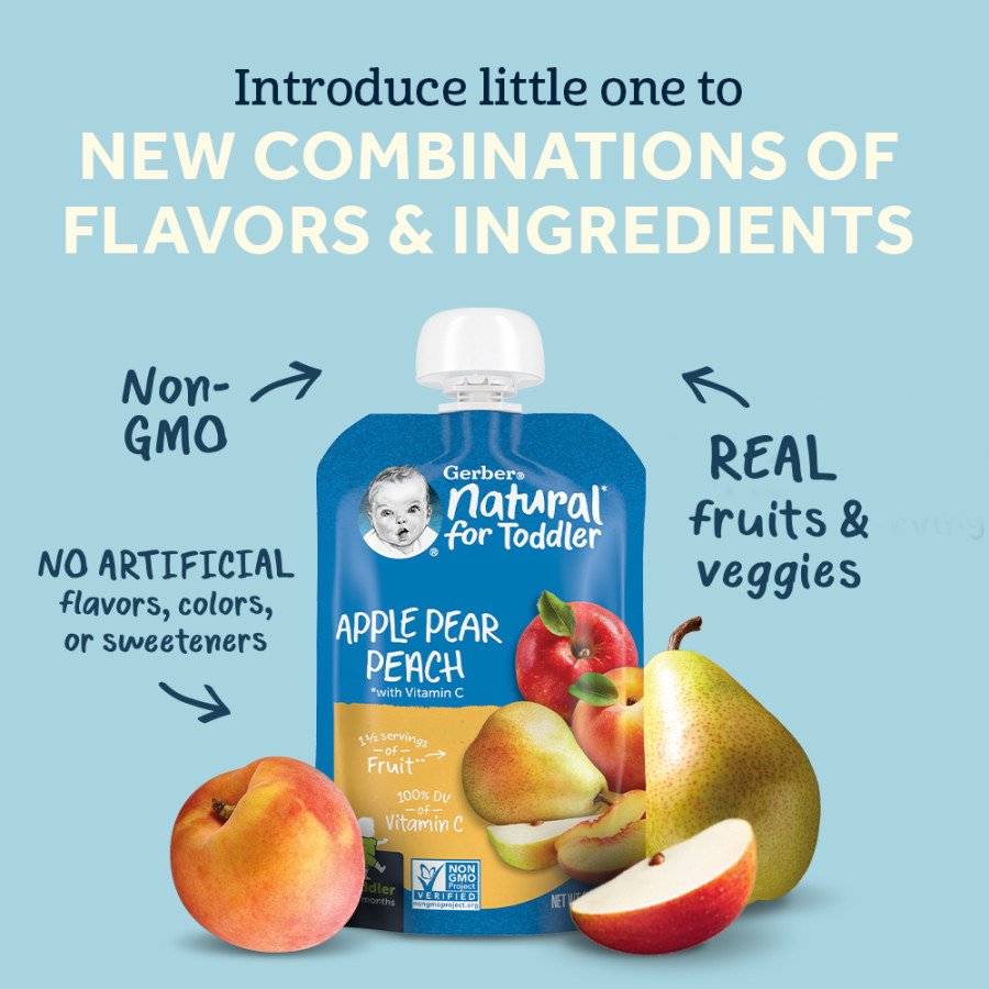 Gerber Snacks for Toddler Fruit & Yogurt Pouch - Very Berry