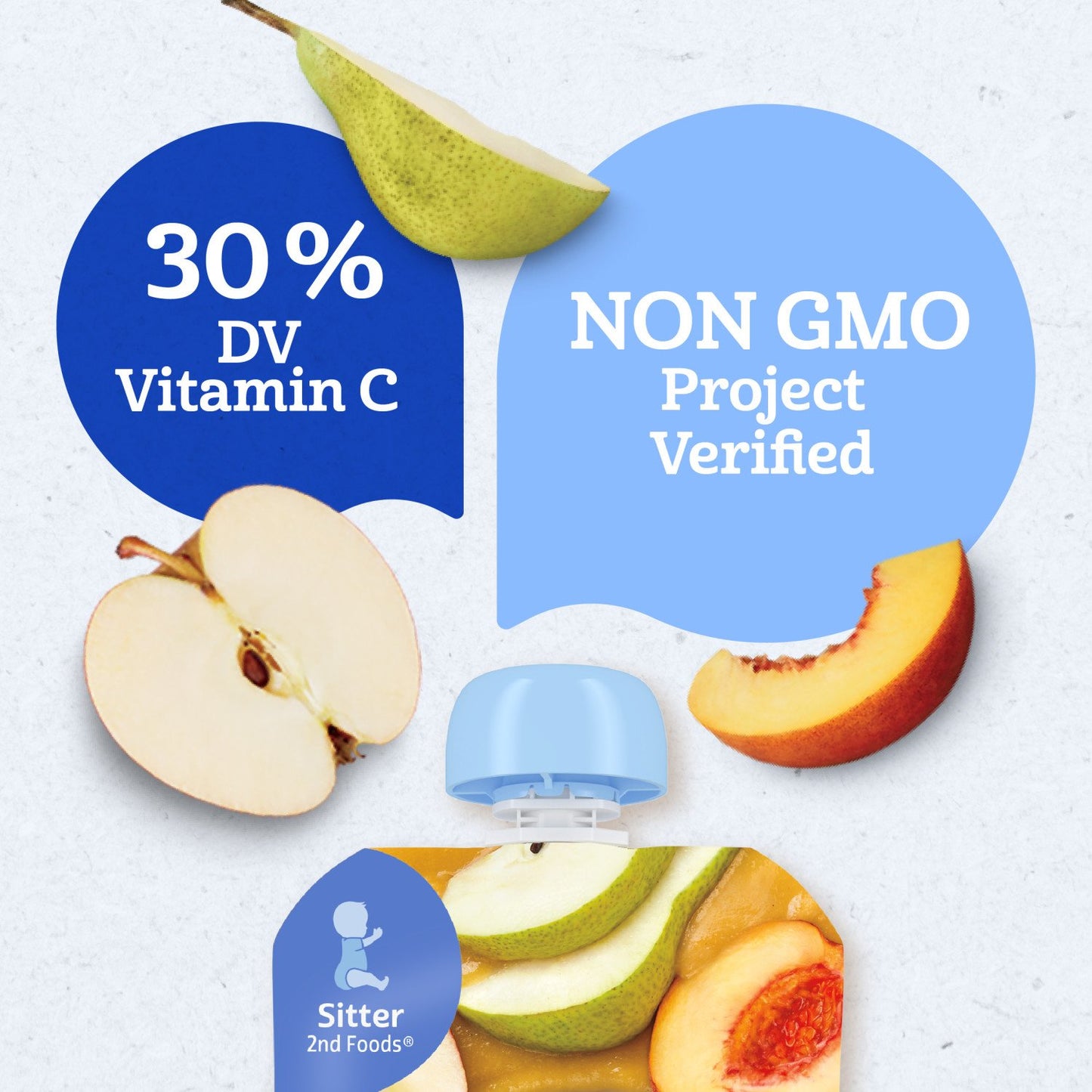 Gerber Toddler Food Puree Pouch - Apple Pear & Peach