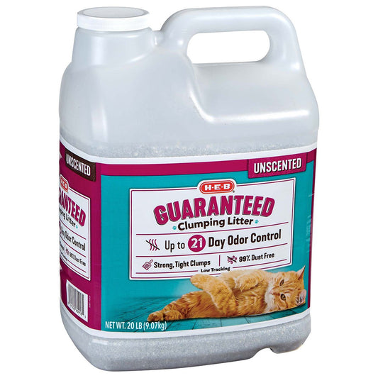 H-E-B Guaranteed Clumping Clay Cat Litter – Unscented