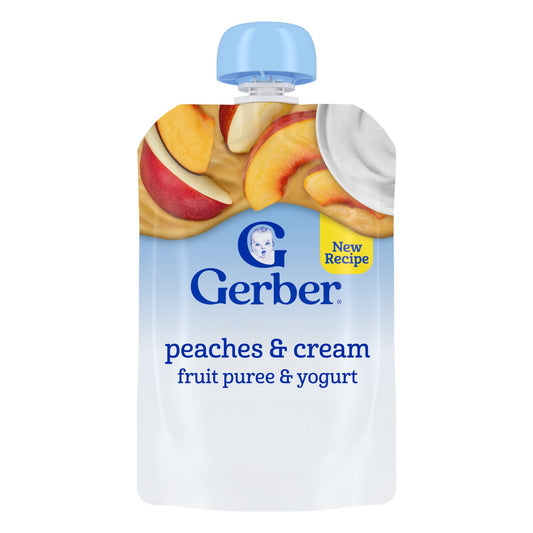 Gerber Snacks for Toddler Fruit & Yogurt Pouch - Peaches & Cream