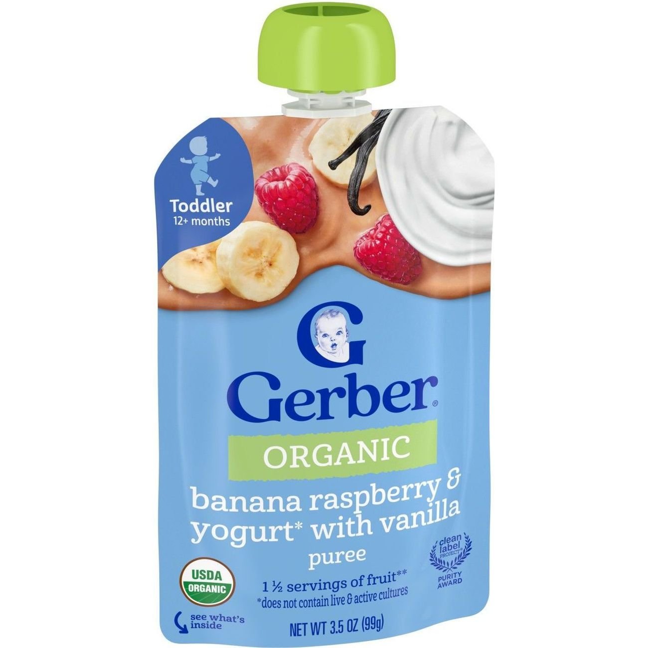 Gerber Organic for Toddler Pouch - Banana Raspberry & Yogurt