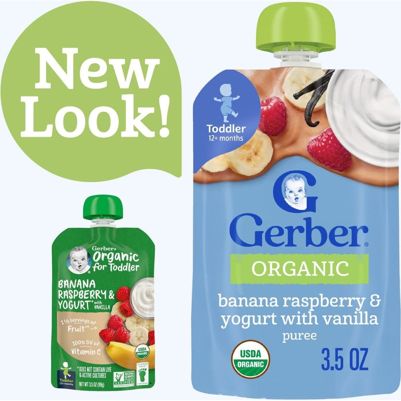 Gerber Organic for Toddler Pouch - Banana Raspberry & Yogurt