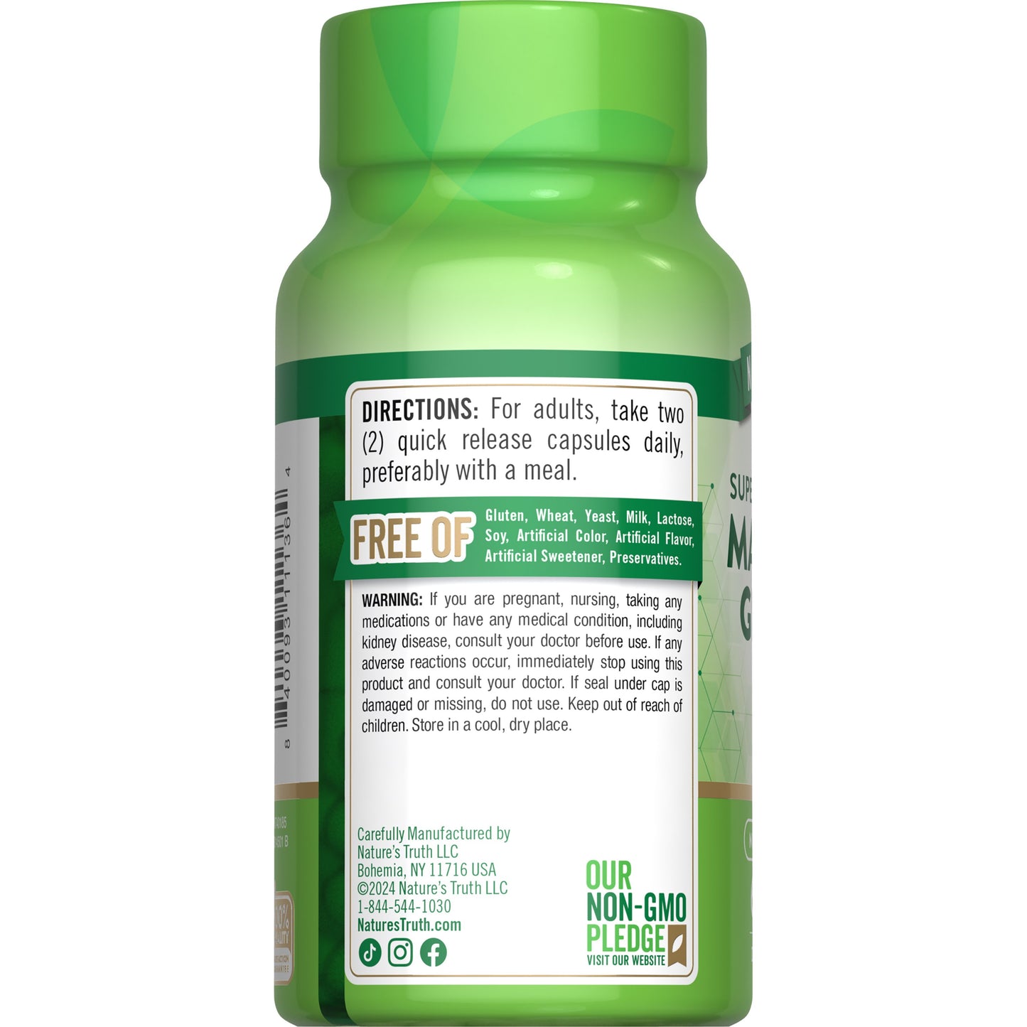 Nature's Truth Magnesium Glycinate Capsules - 200mg