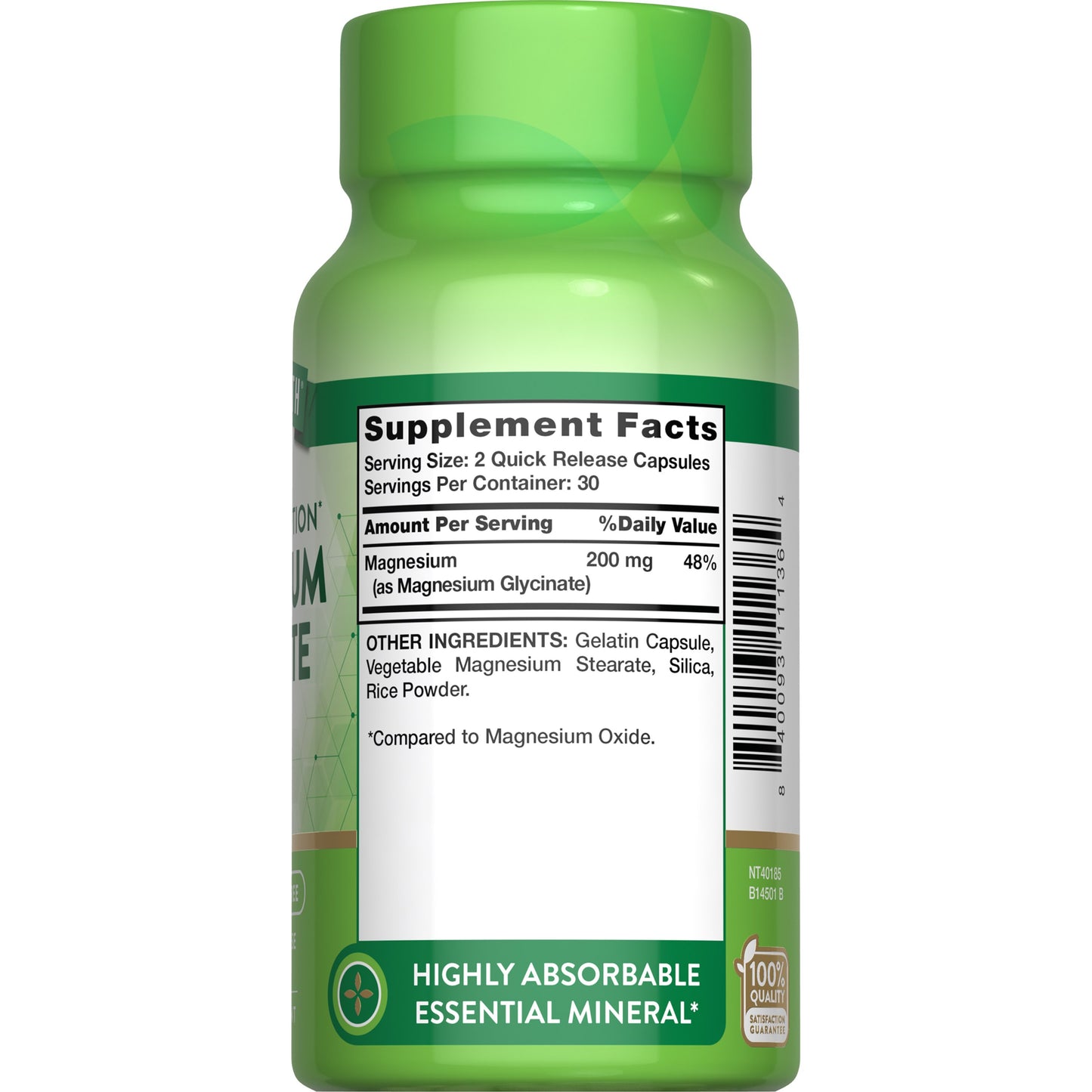 Nature's Truth Magnesium Glycinate Capsules - 200mg