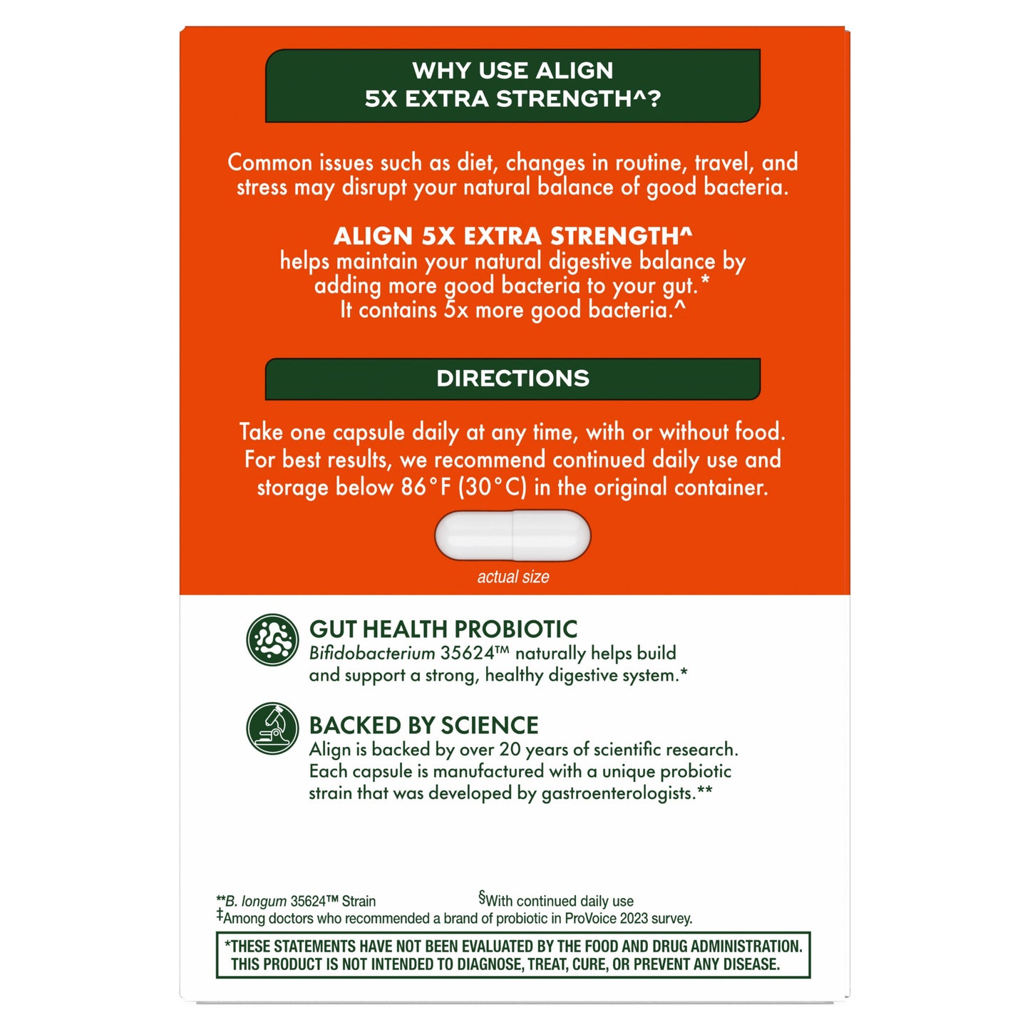 Align Probiotic Extra Strength Capsules, Probiotics for Digestive Health