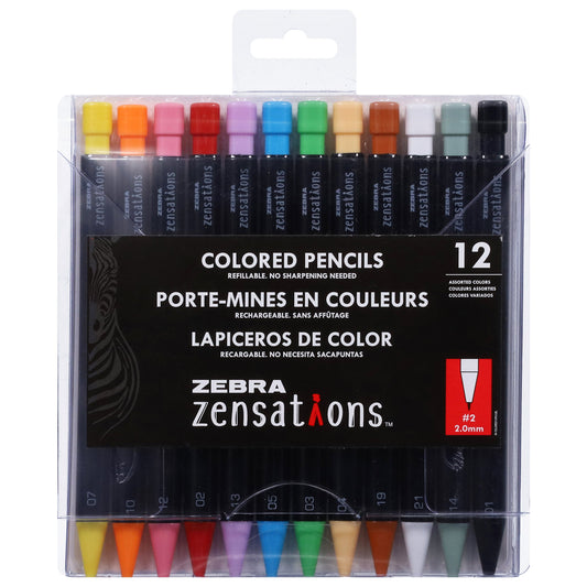 Zebra Zensations Colored Pencils - Assorted Ink