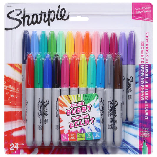 Sharpie Color Burst Fine Tip Permanent Markers - Assorted Ink