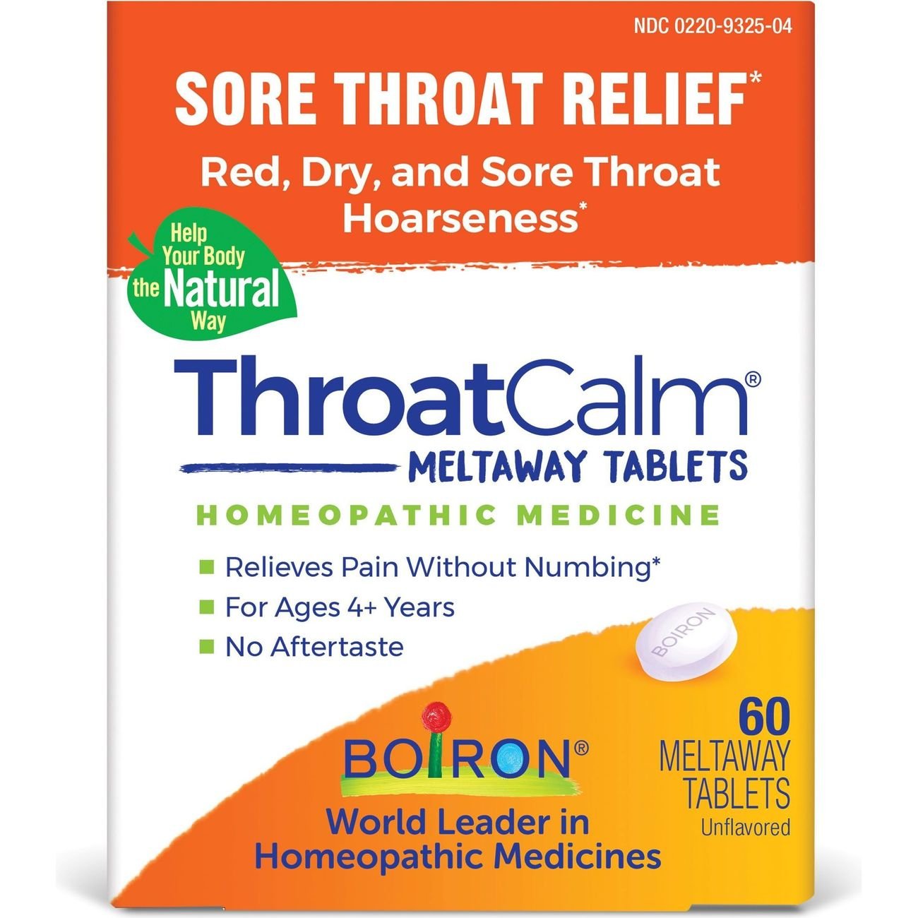 Boiron ThroatCalm Sore Throat Relief Tablets