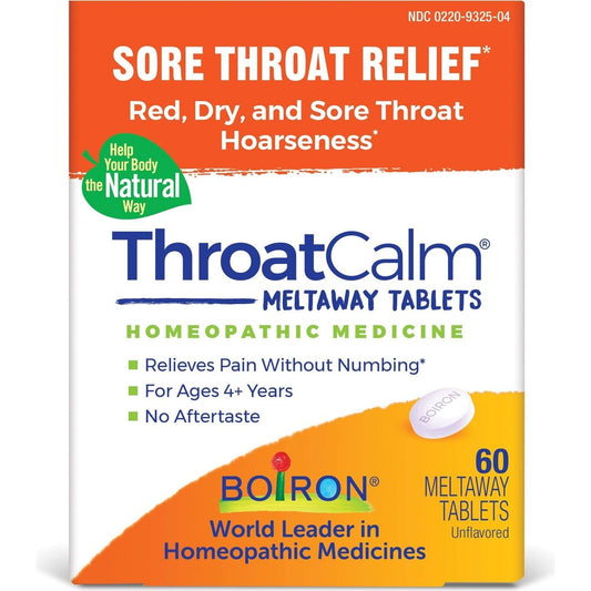Boiron ThroatCalm Sore Throat Relief Tablets