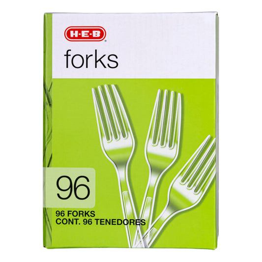 H-E-B Plastic Forks - Clear