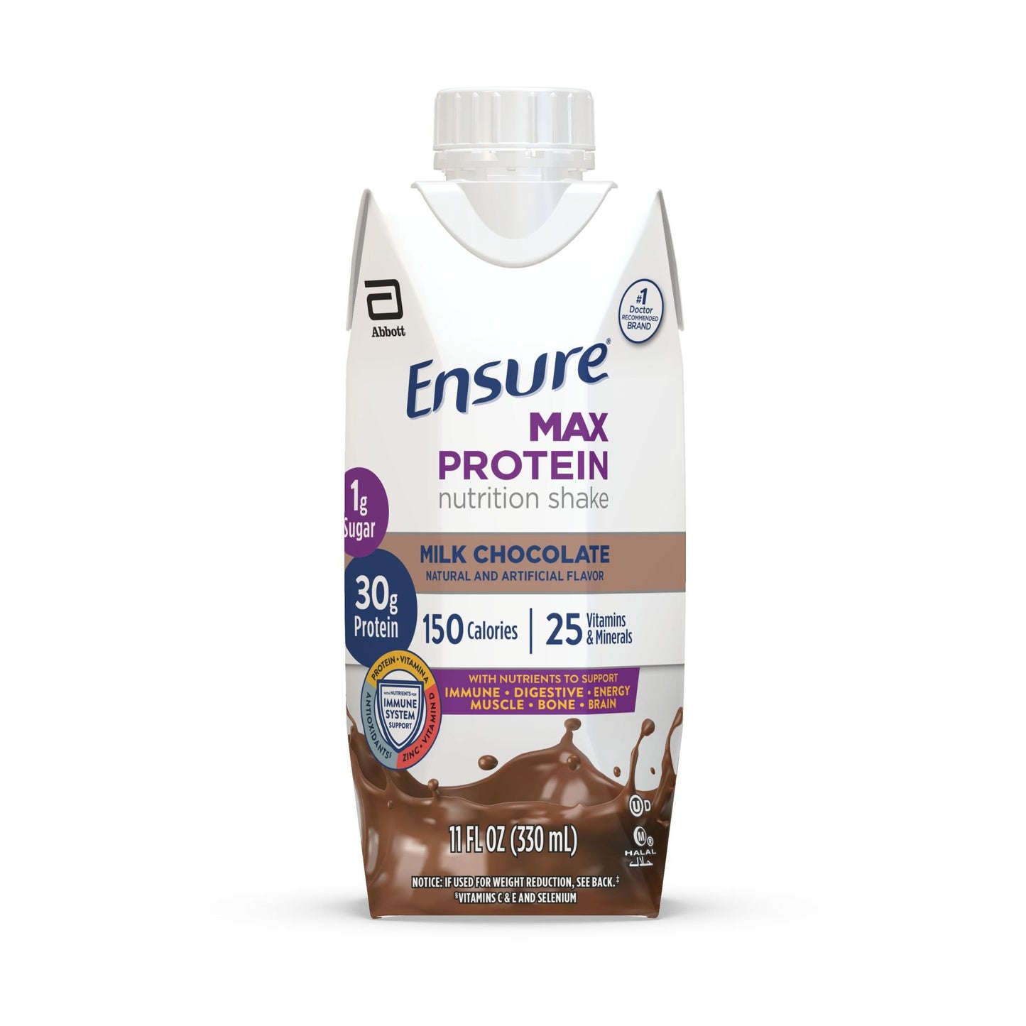 Ensure 30g Protein Nutrition Shakes 4 pk Bottles - Milk Chocolate