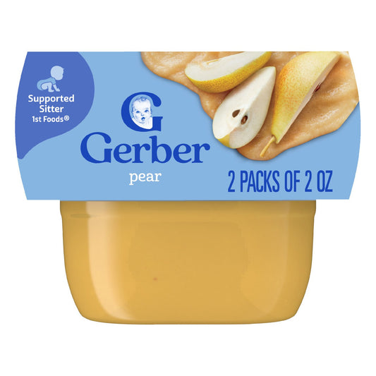 Gerber Stage 1 Baby Food - Pear, 2 oz Tubs