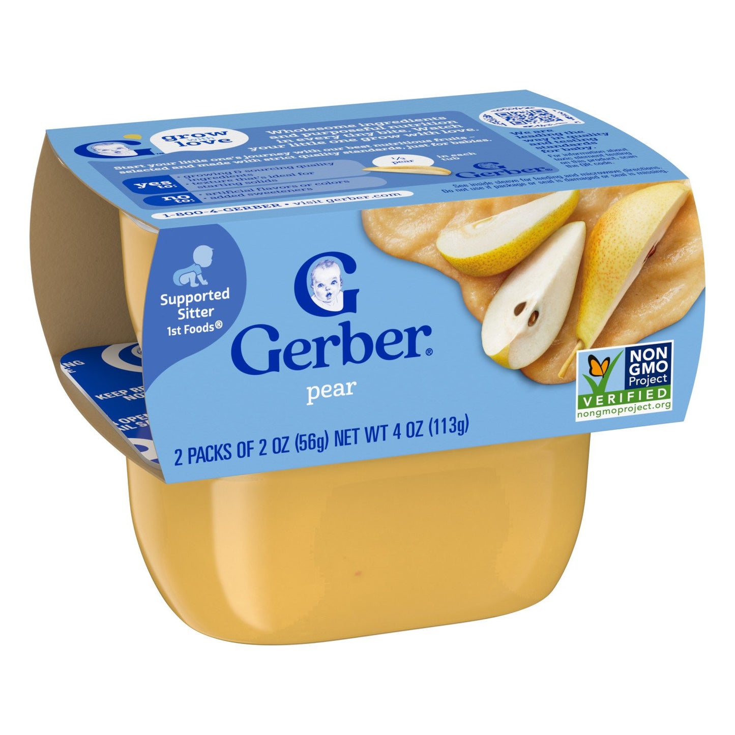 Gerber Stage 1 Baby Food - Pear, 2 oz Tubs