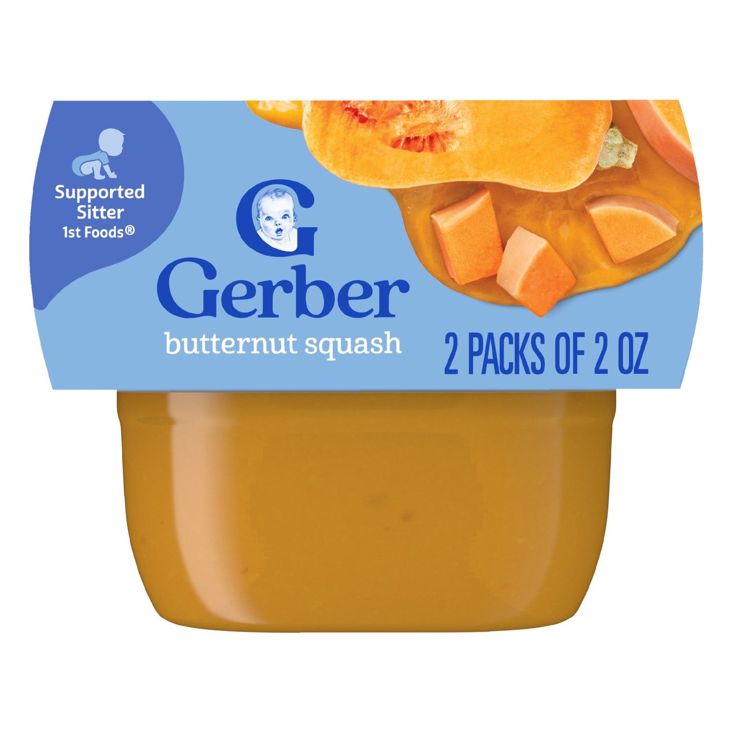 Gerber Stage 1 Baby Food - Butternut Squash, 2 oz Tubs