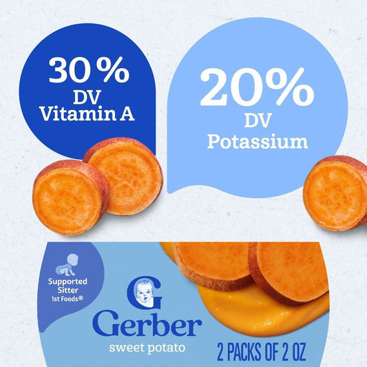 Gerber Stage 1 Baby Food - Sweet Potato, 2 oz Tubs