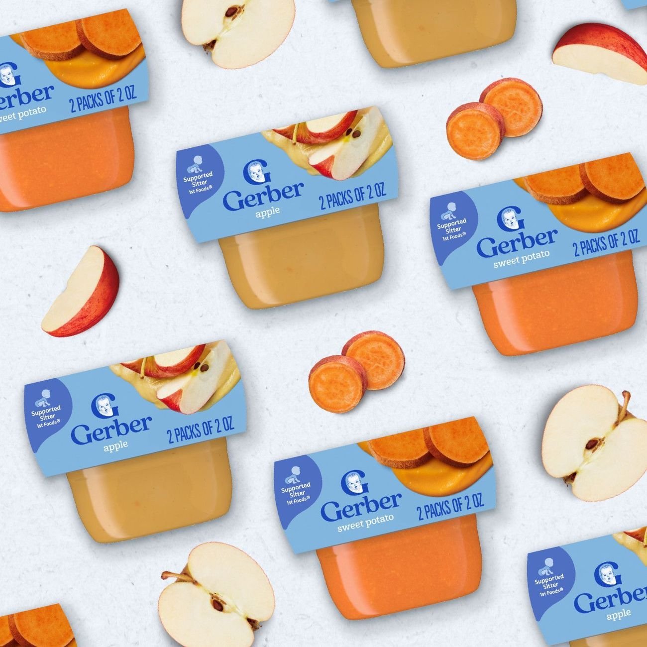 Gerber Stage 1 Baby Food - Sweet Potato, 2 oz Tubs