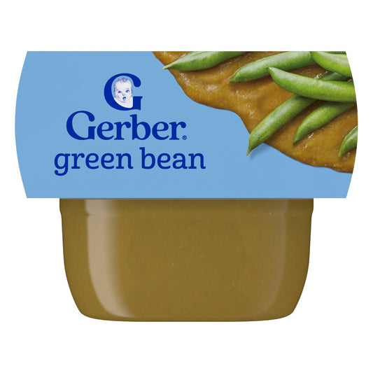 Gerber Stage 1 Baby Food - Green Bean, 2 oz Tubs