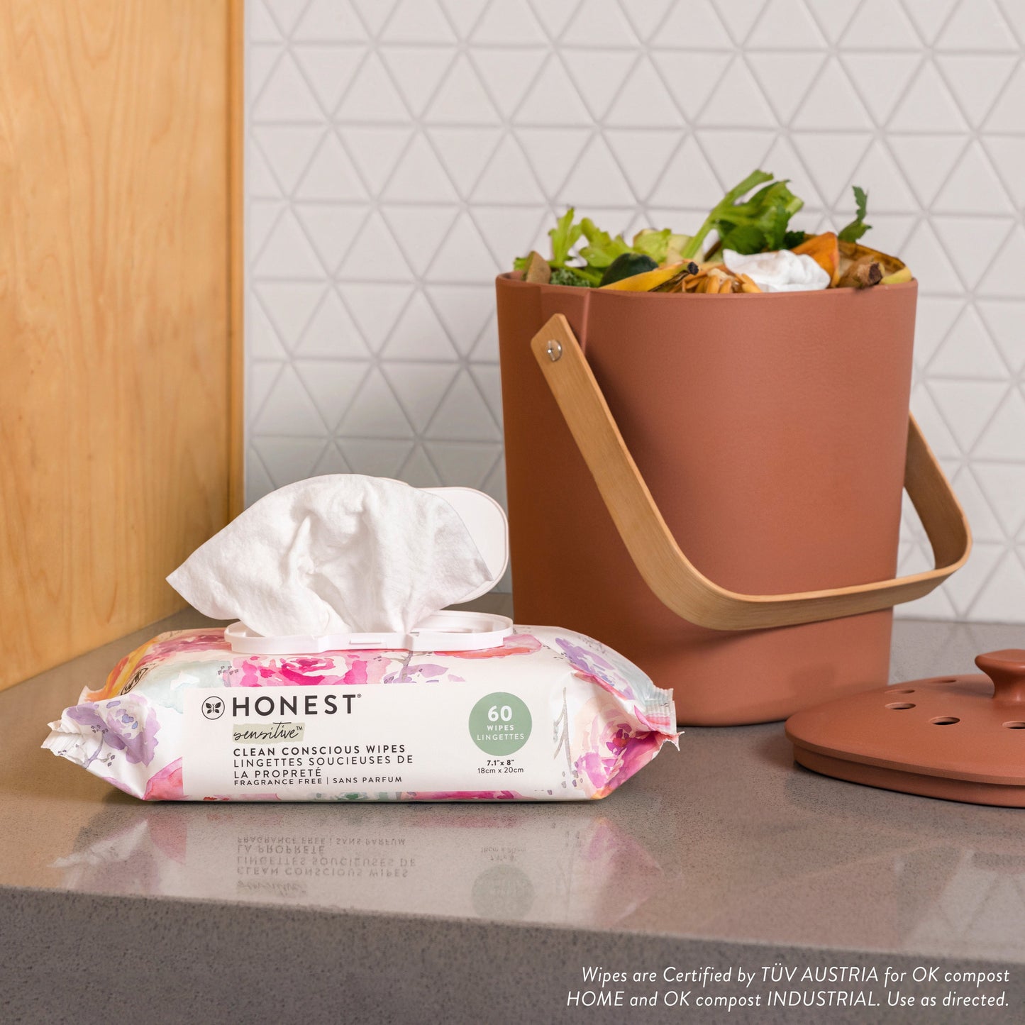 The Honest Company Clean Conscious Wipes, Rose Blossom -  Fragrance Free