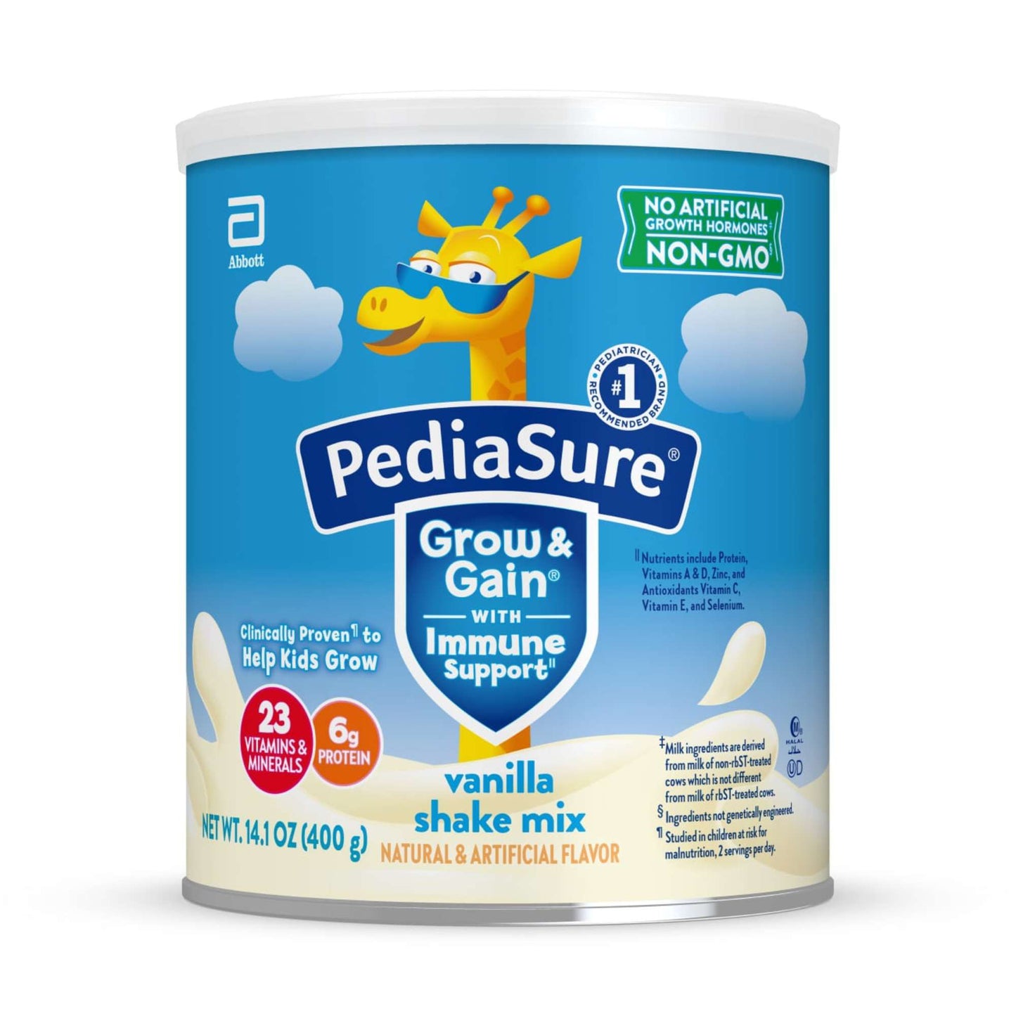 PediaSure Grow & Gain with Immune Support 6g Protein Shake Mix for Kids - Vanilla