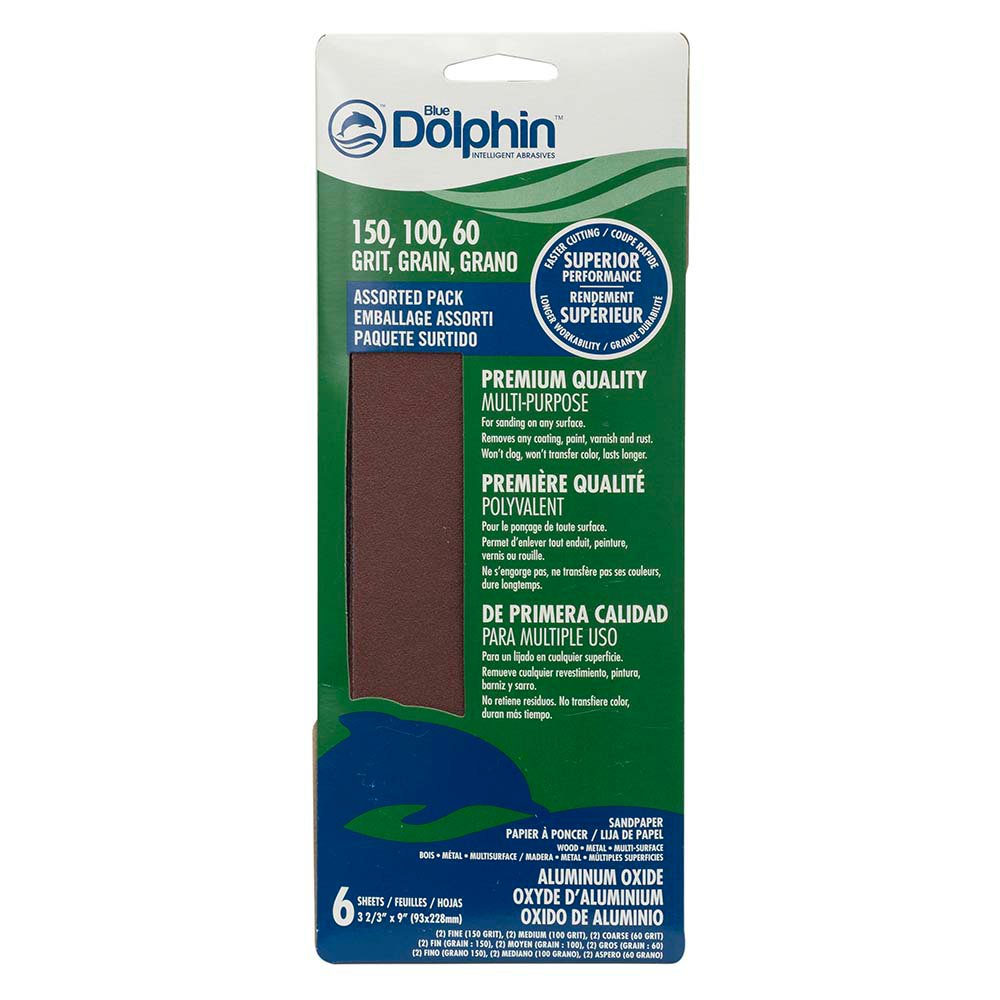 Blue Dolphin Multipurpose Assorted Sandpaper Sheets