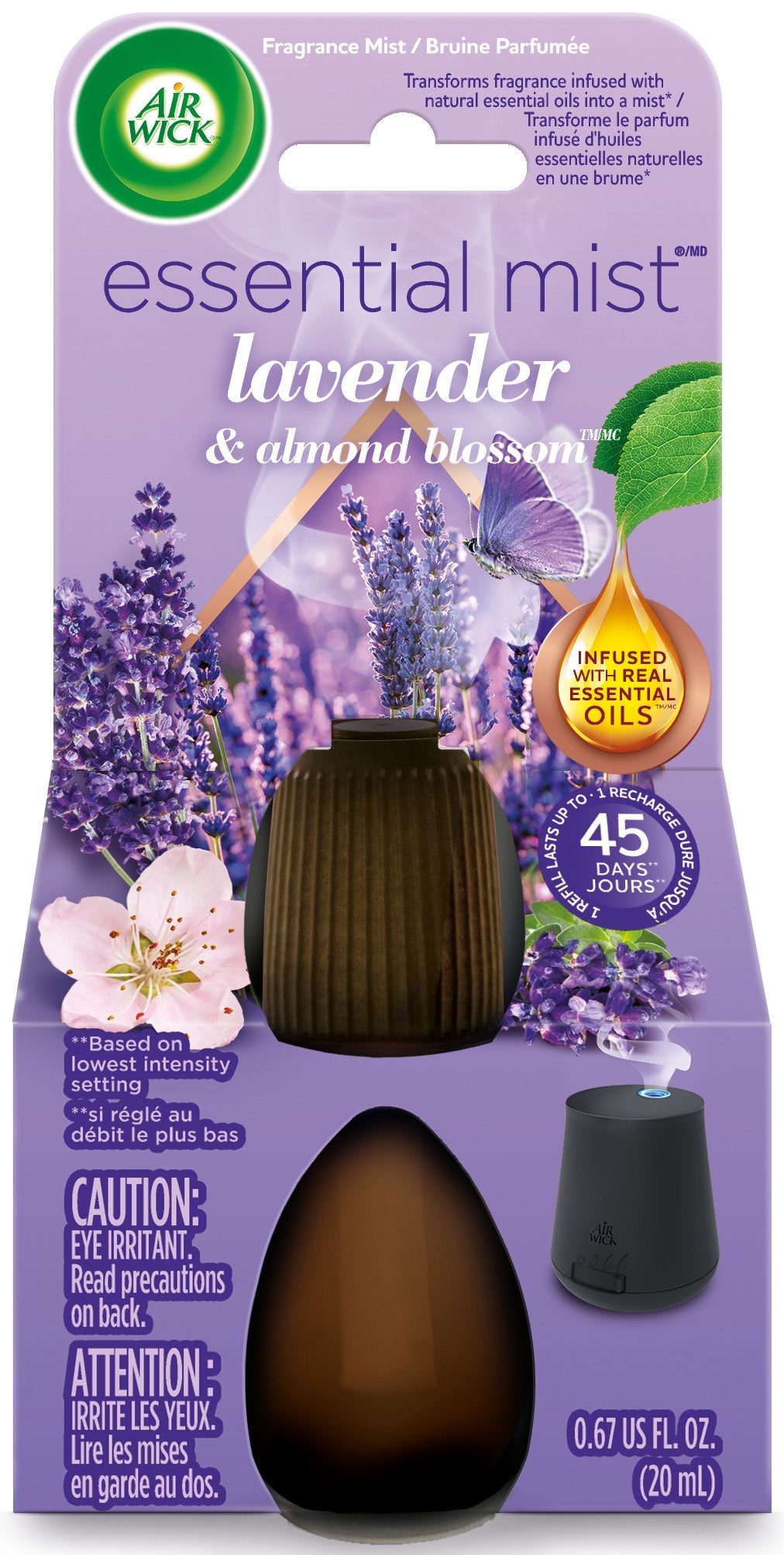 Air Wick Essential Mist Refill, Essential Oil Diffuser Air Freshener, Lavender