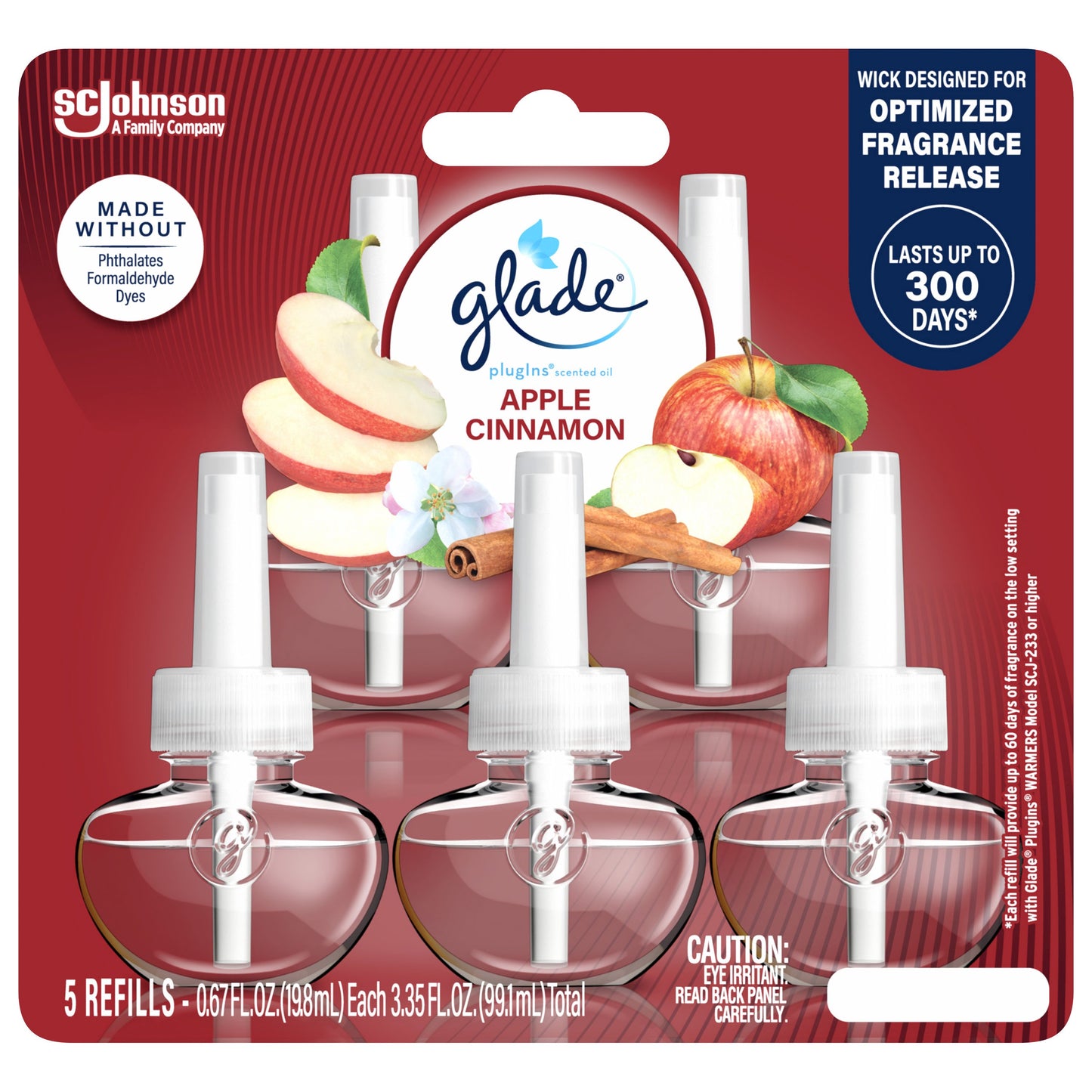 Glade PlugIns Scented Oil Air Freshener Refills - Apple Cinnamon