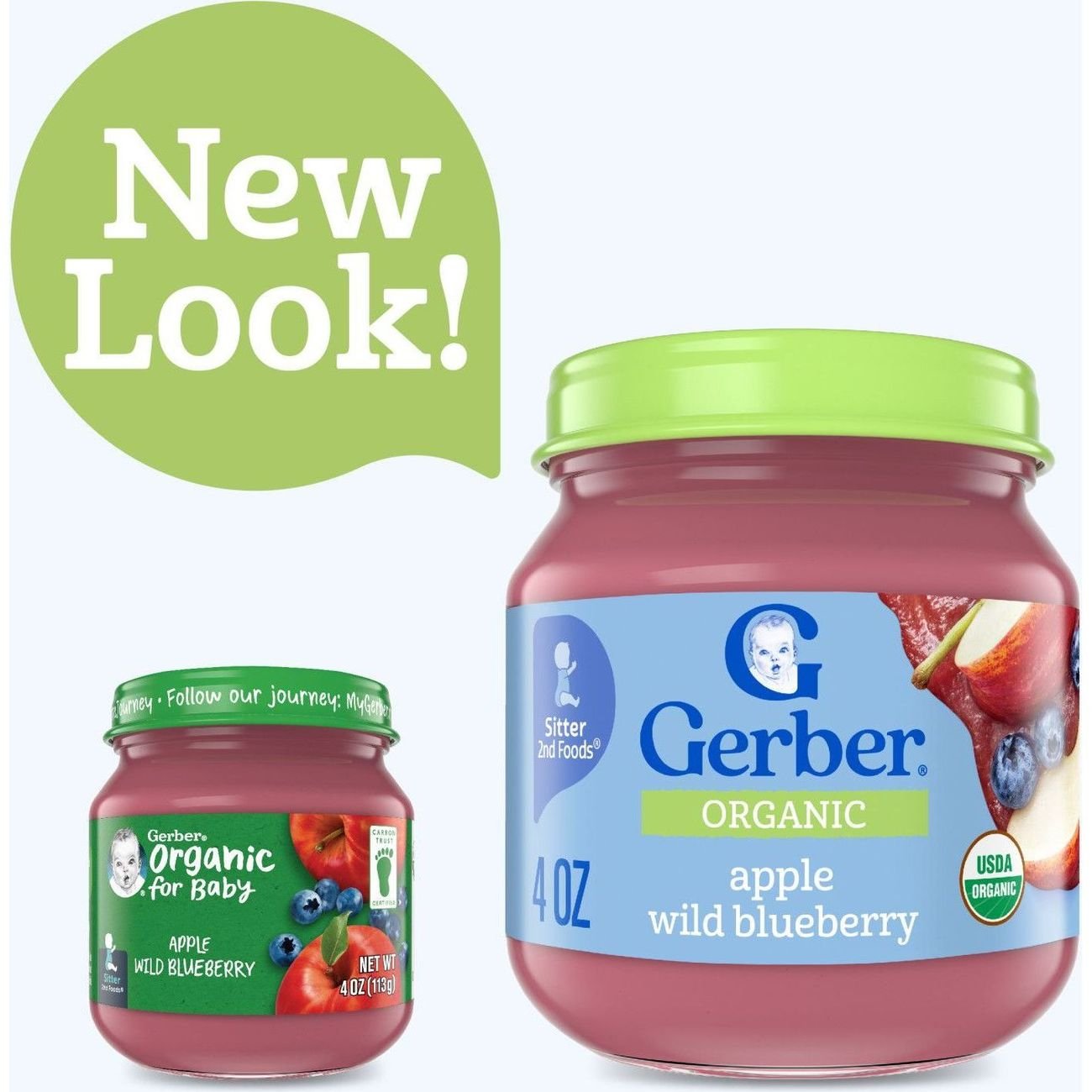 Gerber Organic for Baby 2nd Foods - Apple Wild Blueberry