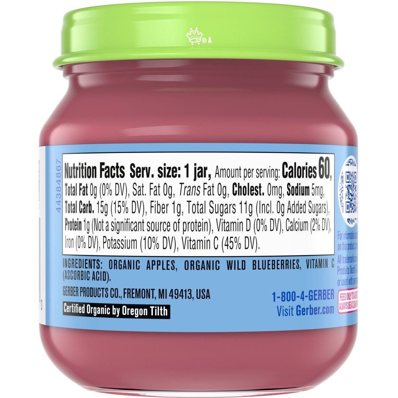 Gerber Organic for Baby 2nd Foods - Apple Wild Blueberry