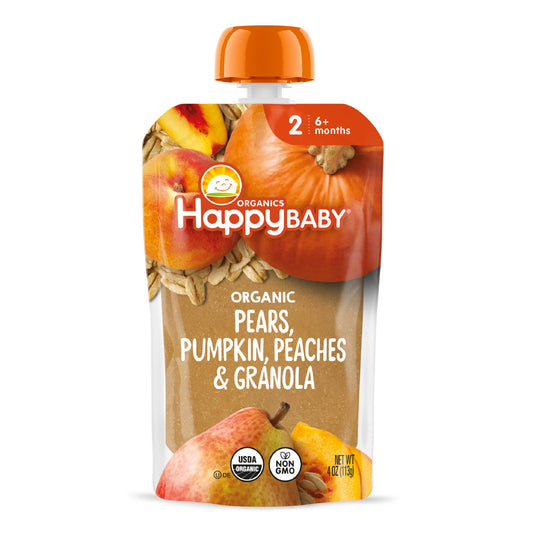 Happy Baby Organics Clearly Crafted Stage 2 Meals Pears, Pumpkin