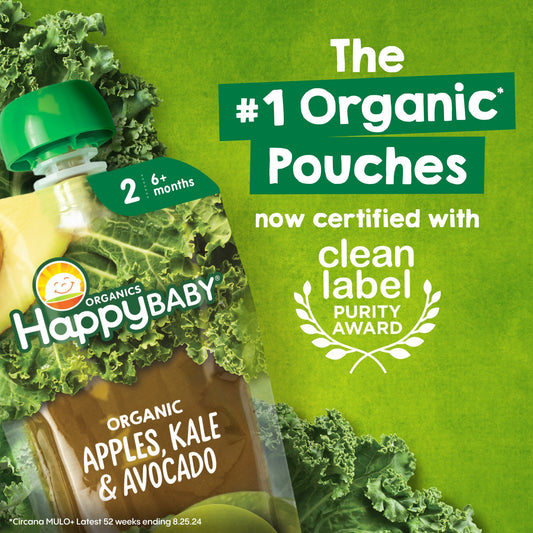 Happy Baby Organics Clearly Crafted Stage 2 Meals Pears, Pumpkin