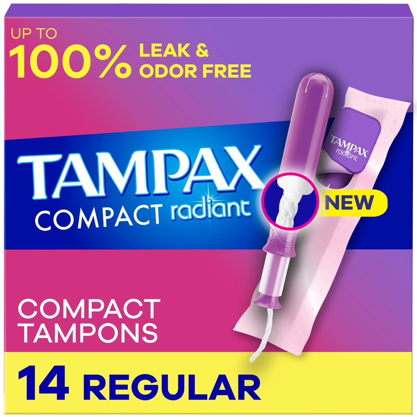 Tampax Pocket Radiant Compact Tampons - Regular