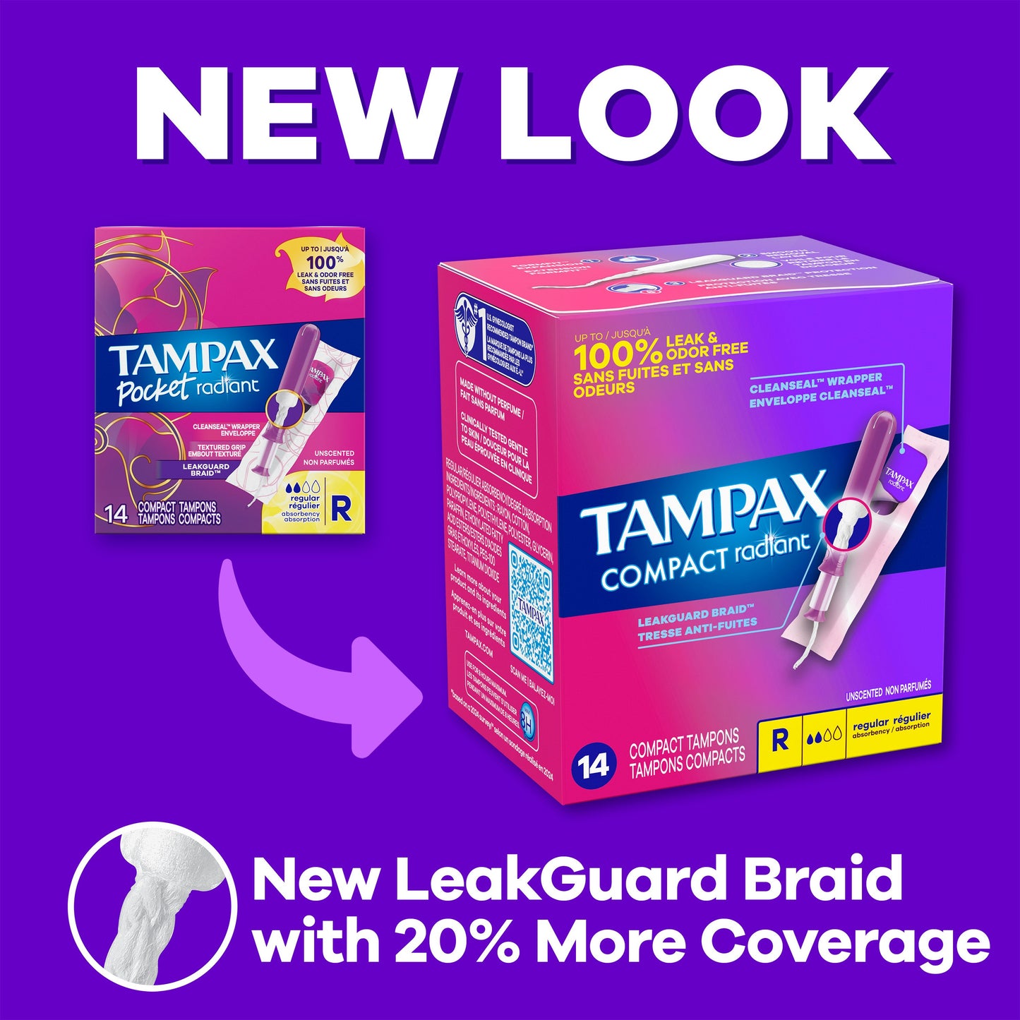 Tampax Pocket Radiant Compact Tampons - Regular