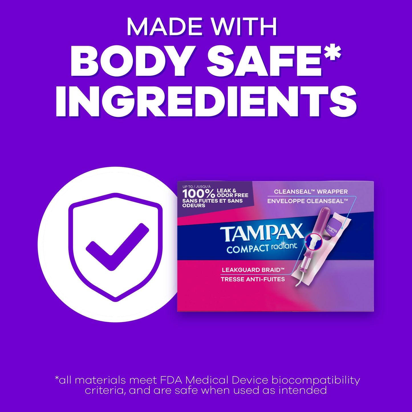 Tampax Radiant Pocket Compact Tampons - Super