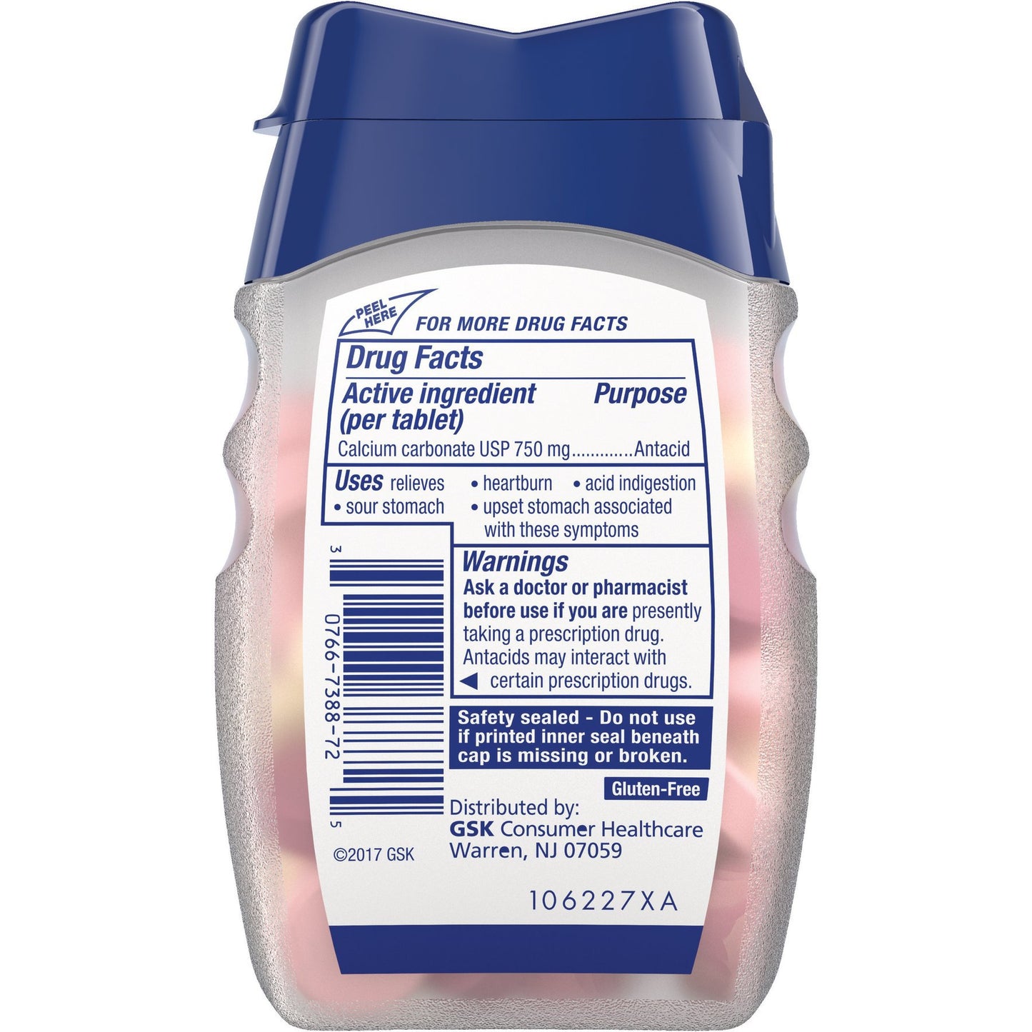 Tums Extra Strength Sugar Free Antacids, Melon Berry
