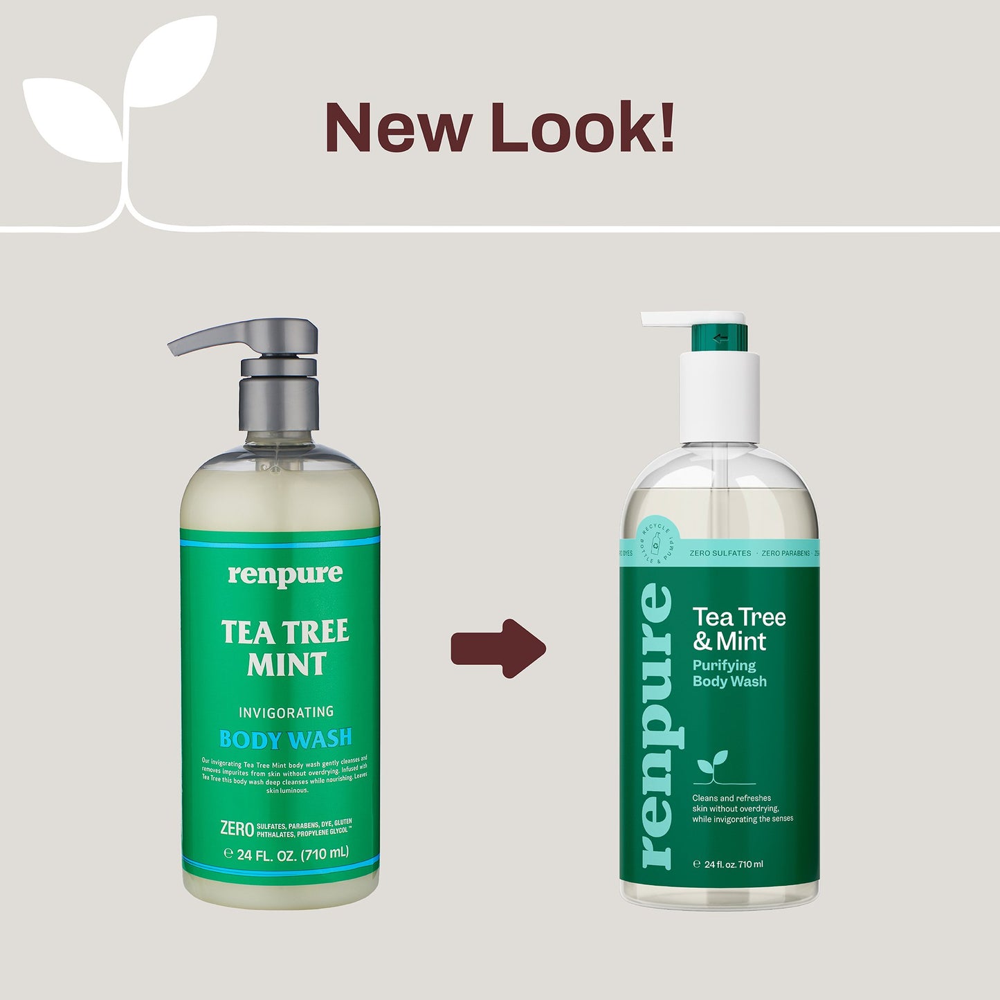 Renpure Purifying Body Wash - Tea Tree & Mint
