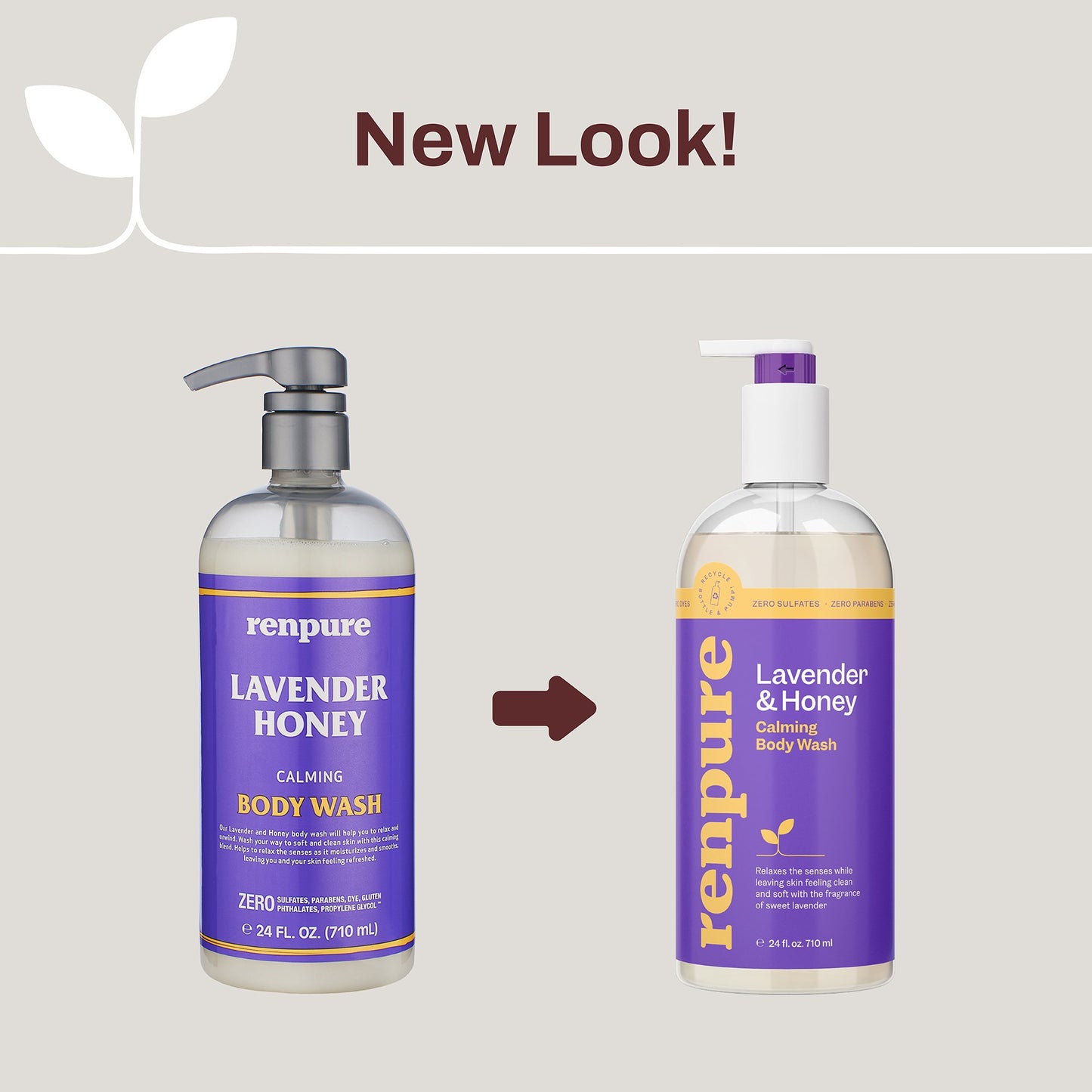 Renpure Calming Body Wash - Lavender & Honey