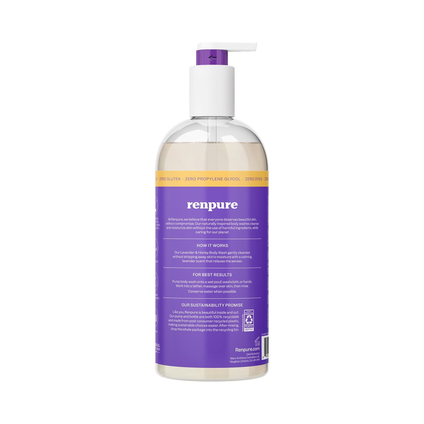 Renpure Calming Body Wash - Lavender & Honey