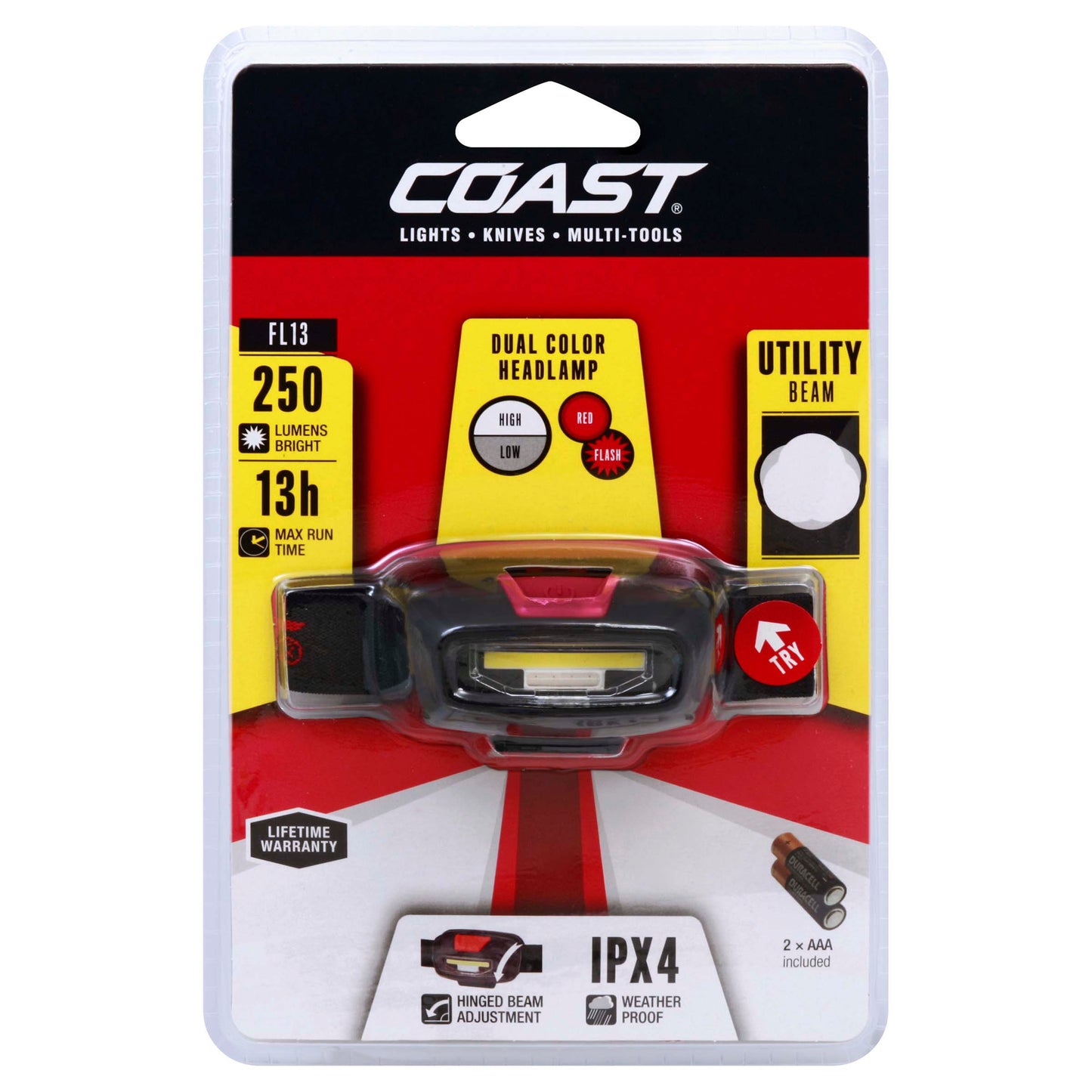 Coast Dual Color C.O.B Utility Headlight
