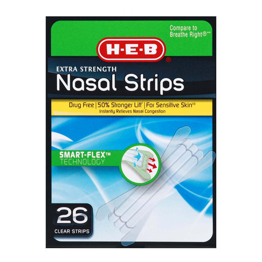 H-E-B Extra Strength Nasal Strips – Clear