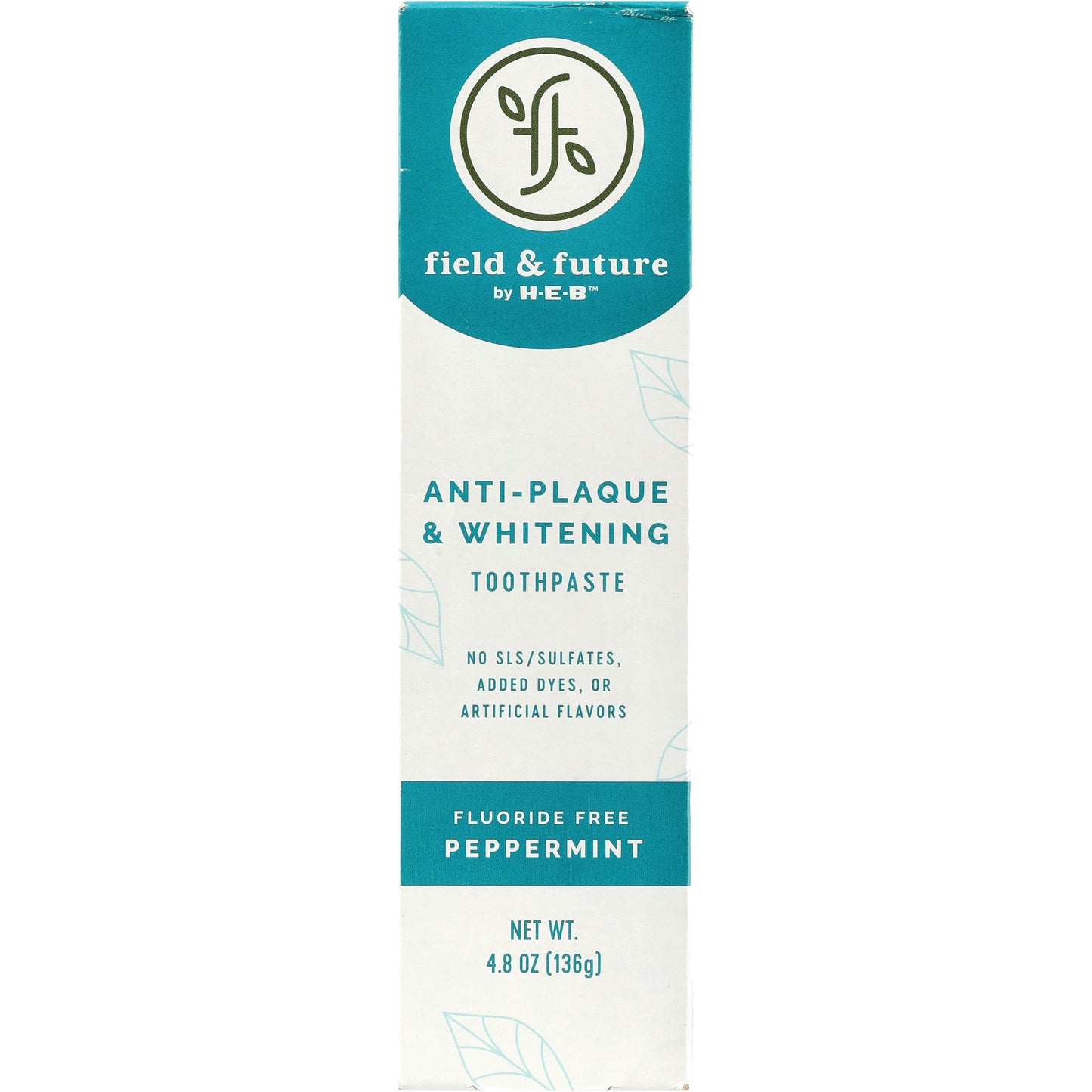 Field & Future by H-E-B Anti-Plaque & Whitening Fluoride-Free Toothpaste - Peppermint