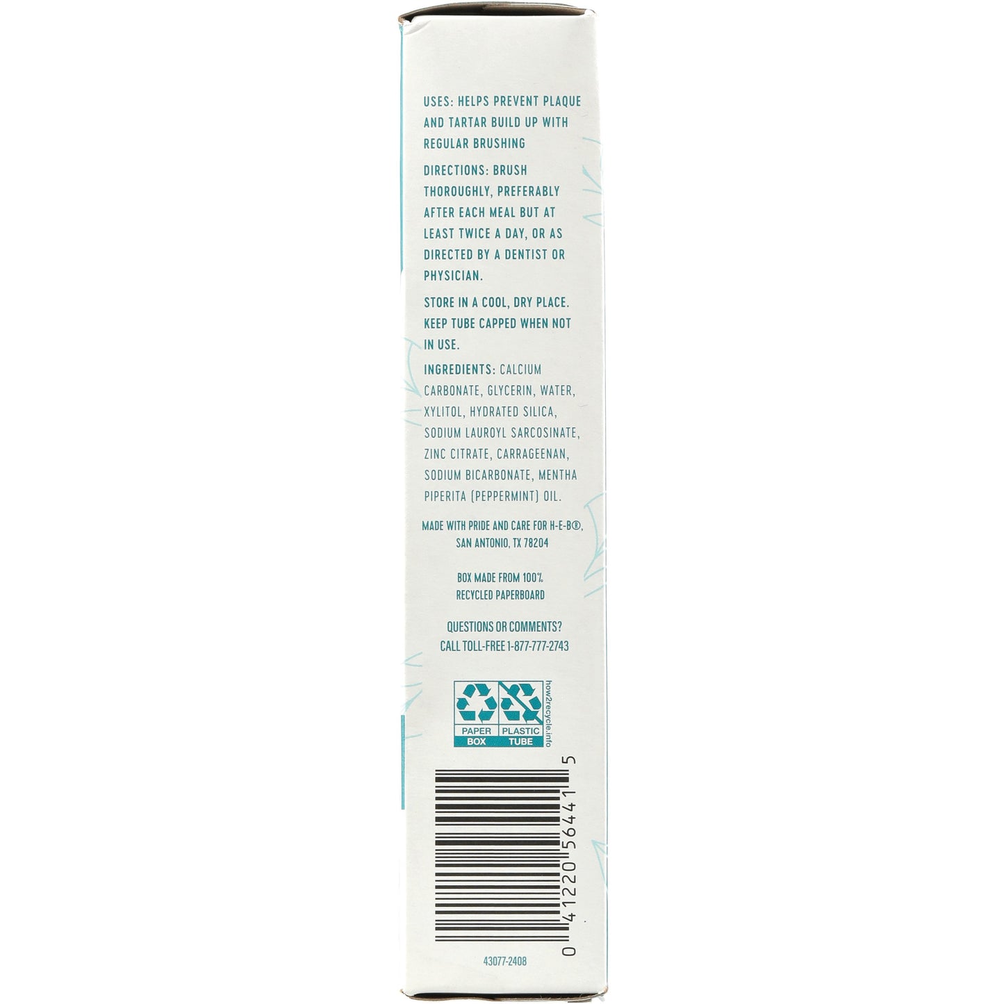 Field & Future by H-E-B Anti-Plaque & Whitening Fluoride-Free Toothpaste - Peppermint