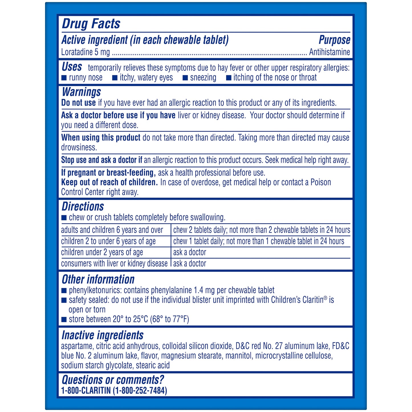 Claritin Children's 24 Hr Non-Drowsy Antihistamine Allergy Chewables - Grape