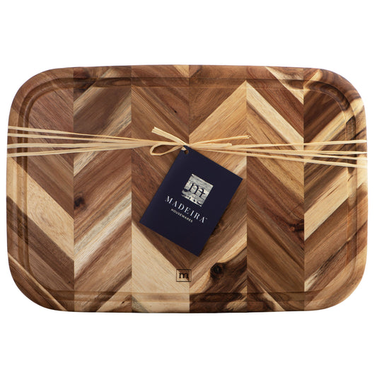 Madeira Acacia Herringbone Carving Board