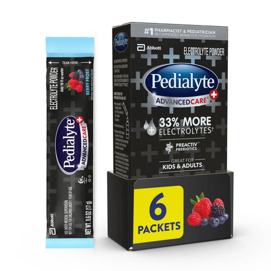 Pedialyte AdvancedCare Plus Electrolyte Powder for Kids & Adults - Berry Frost