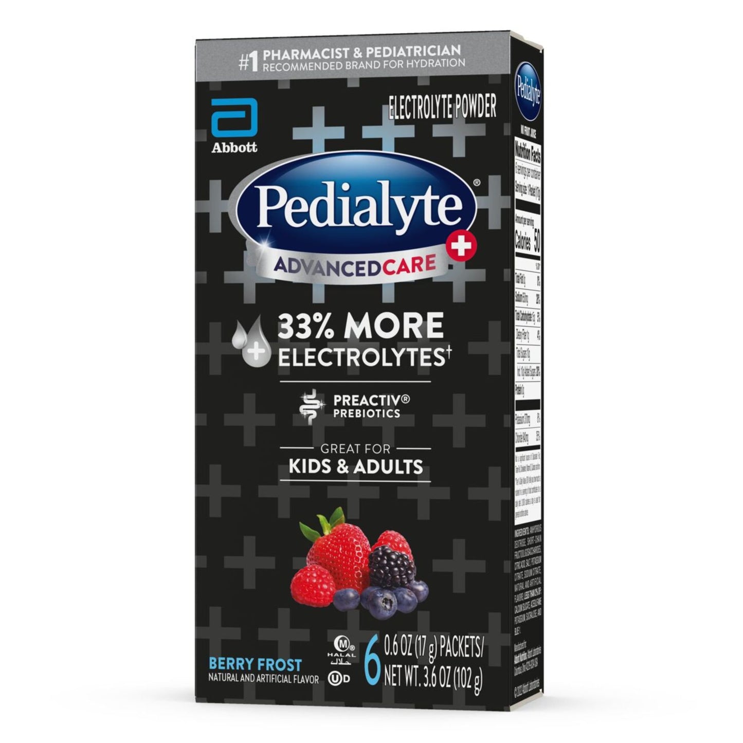 Pedialyte AdvancedCare Plus Electrolyte Powder for Kids & Adults - Berry Frost