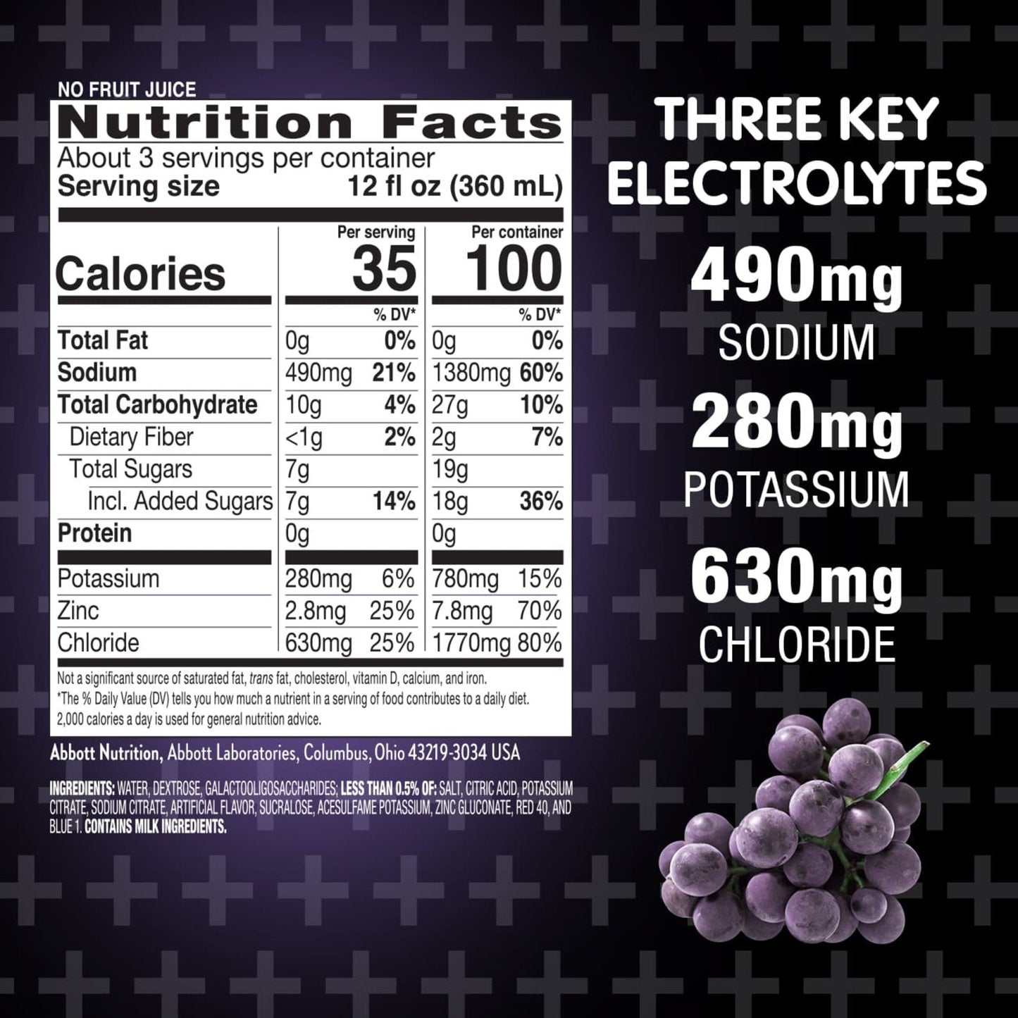 Pedialyte AdvancedCare Plus Electrolyte Solution - Iced Grape