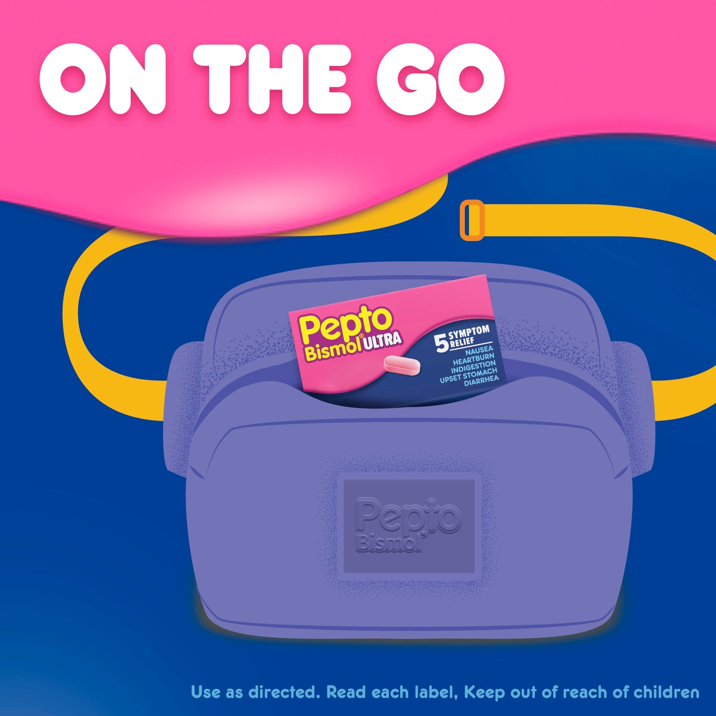 Pepto-Bismol Caplets Ultra for Nausea, Heartburn, Indigestion, Upset Stomach, & Diarrhea - 5 Symptom Fast Relief