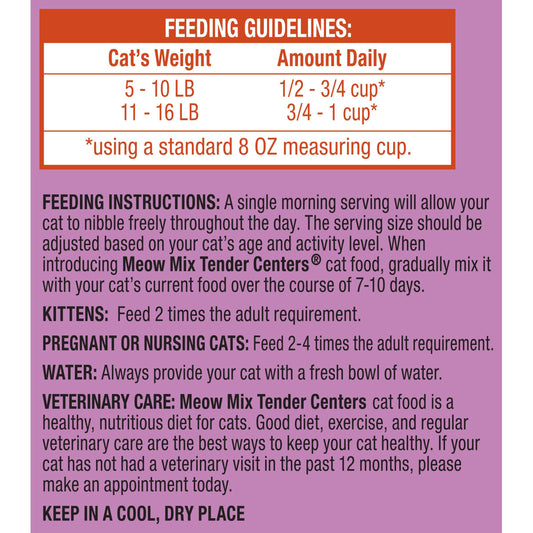 Meow Mix Tender Centers Basted Bites Chicken & Tuna Dry Cat Food