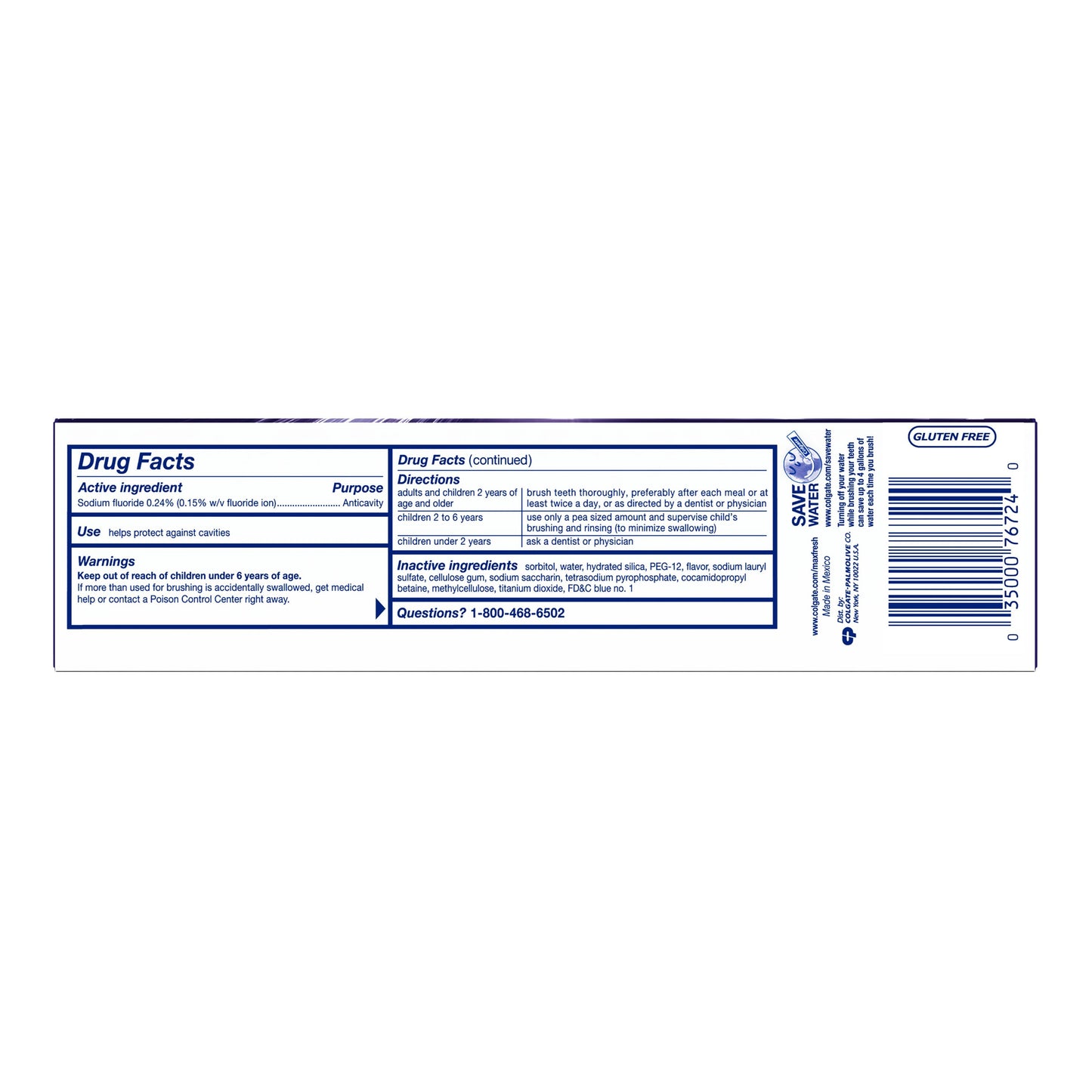 Colgate Max Fresh Anticavity Toothpaste - Mint Fusion